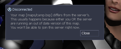 Map differs from server